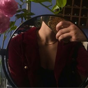 vintage wine red velvet blazer